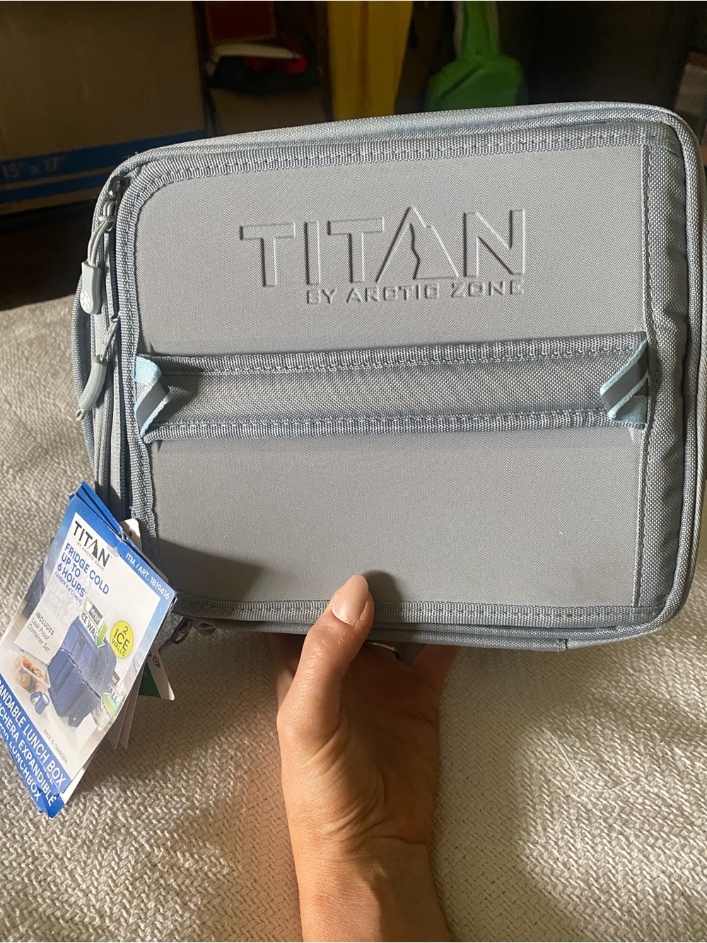 NWT Titan by Arctic Zone Expandable Lunch Bag + Ice Walls Gray